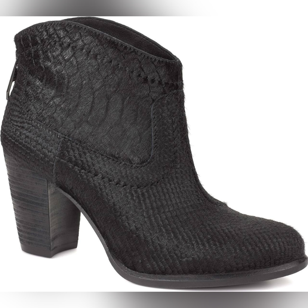 UGG Australia Women's Black Charlotte Snake Print Calf Hair Ankle Boots 8